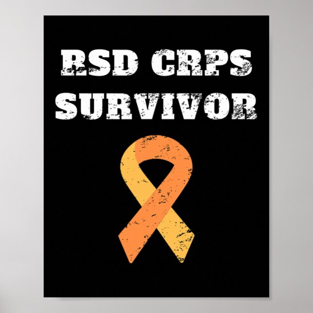 Affiche Rsd Crps Survivante Sensibilisation Orange Ribbon  (Devant)