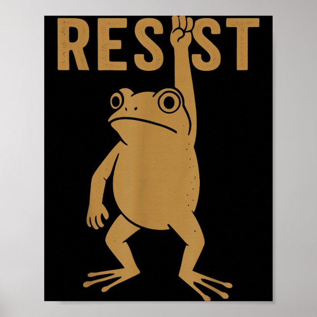 Affiche Rtland Frog Funny City Art - Rtland Frog Protest  (Devant)