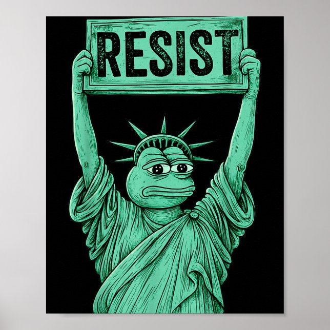 Affiche Rtland Frog Funny City Art - Rtland Frog Protest  (Devant)