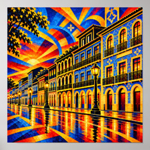 Affiche Rua Portugal Mansions, silhouette de São Luís