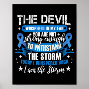Affiche Ruban Bleu _ Coloscopie Colorectal Cancer du Colon