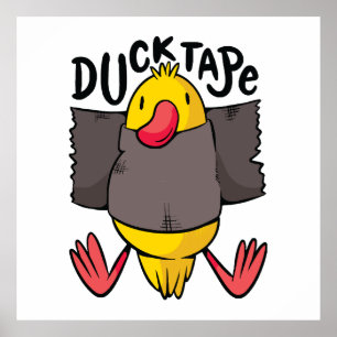 Affiche Ruban Canard Drôle