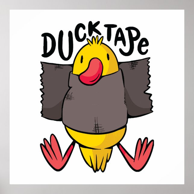 Affiche Ruban Canard Drôle (Devant)