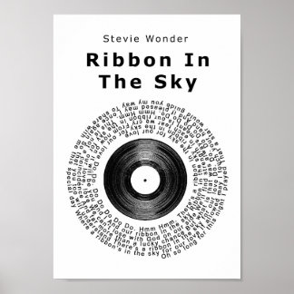 Affiche Ruban Dans Le Ciel Vinyl Record Chanson Lyrique Im
