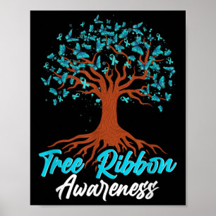 Affiche Ruban d'arbre de rétablissement de dépendance Sens