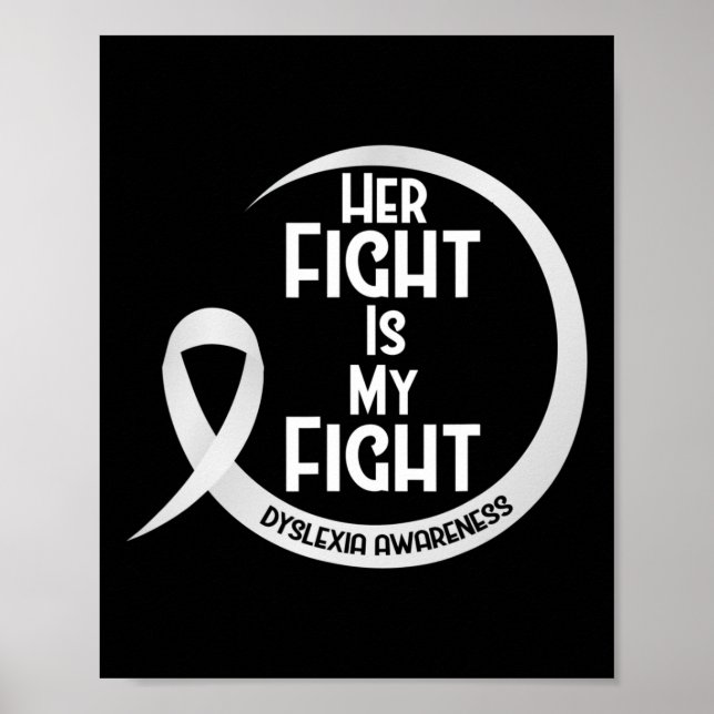 Affiche Ruban d'argent de sensibilisation Son combat est l (Devant)