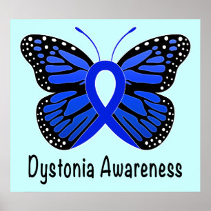 Affiche Ruban de conscience de dystonie d'espoir