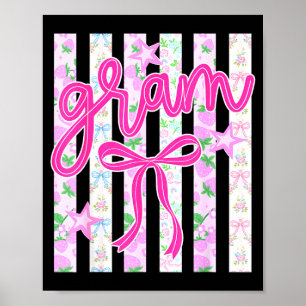 Affiche Ruban de fleurs coquettes fête des mères femmes mi