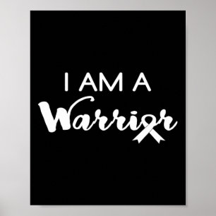 Affiche Ruban de guerrier cool je suis un ruban de cancer