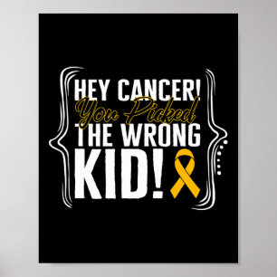 Affiche Ruban de guerrier enfant pour la sensibilisation a