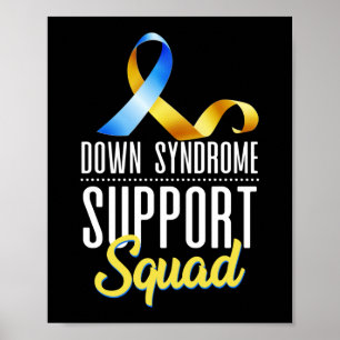 Affiche Ruban de l'équipe de soutien du syndrome de Down T
