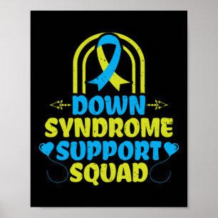 Affiche Ruban de l'équipe de soutien du syndrome de Down T