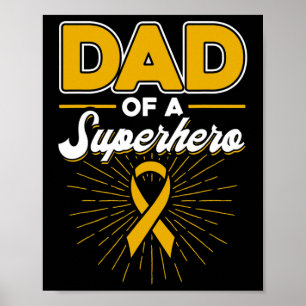 Affiche Ruban de Papa d'un Super-héros contre le Cancer de