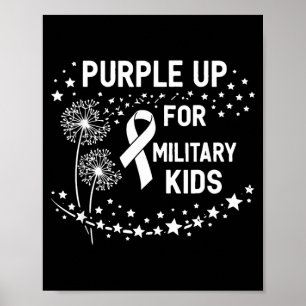 Affiche Ruban de pissenlit pour les enfants militaires Pur