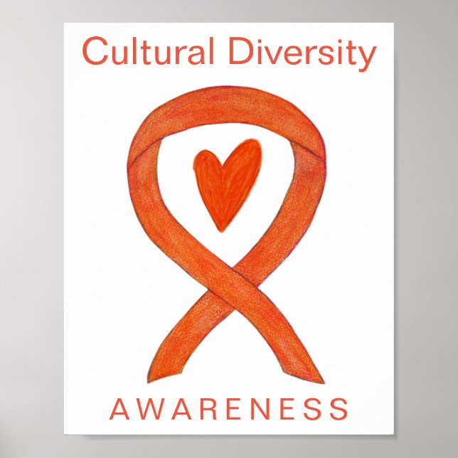 Affiche Ruban de sensibilisation à la diversité culturelle (Devant)