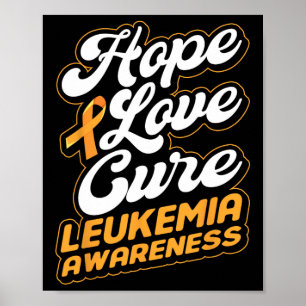 Affiche Ruban de sensibilisation à la leucémie Hope Love C