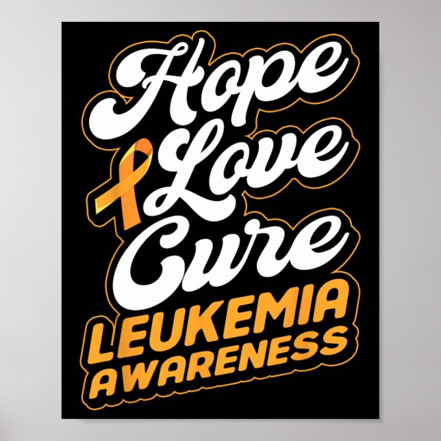 Affiche Ruban de sensibilisation à la leucémie Hope Love C (Devant)