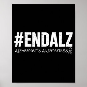 Affiche Ruban de sensibilisation à la maladie d'Alzheimer 