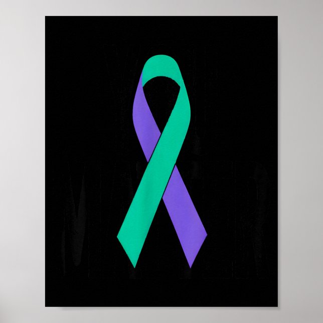 Affiche Ruban de sensibilisation à la prévention Soutien (Devant)
