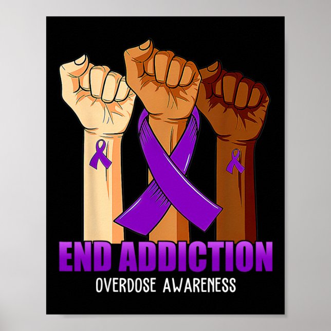 Affiche Ruban de sensibilisation à la surdose (Devant)