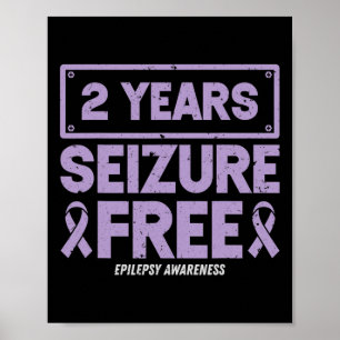 Affiche Ruban de sensibilisation à l'épilepsie 2 ans sans