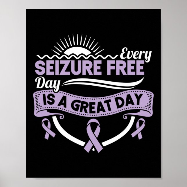Affiche Ruban de sensibilisation à l'épilepsie Chaque jour (Devant)