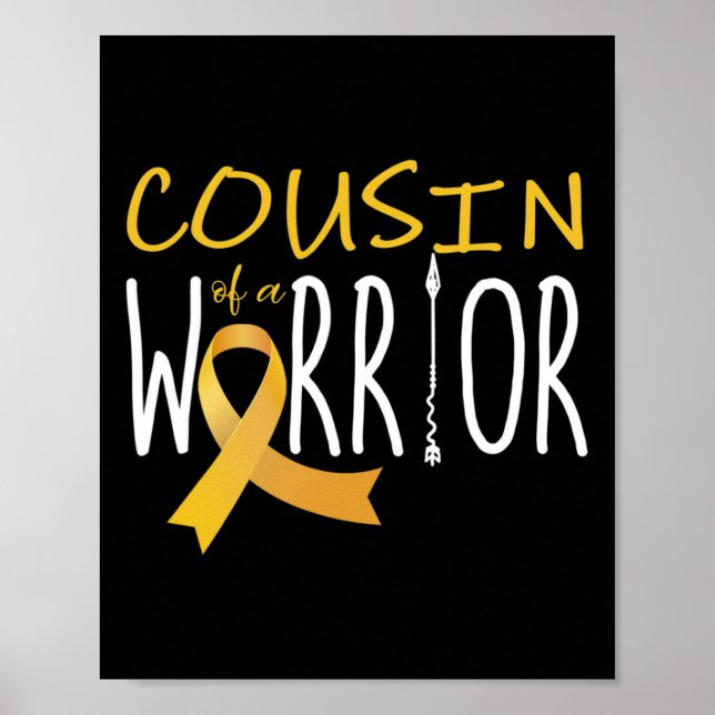 Affiche Ruban de sensibilisation au cancer de l'enfant Cou (Devant)