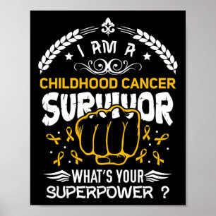 Affiche Ruban de sensibilisation au cancer de l'enfant S