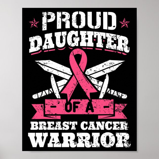 Affiche Ruban De Sensibilisation De La Fille Du Cancer Du  (Devant)