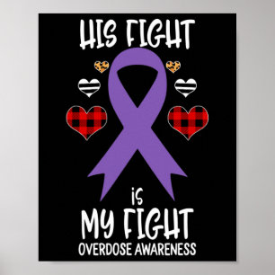 Affiche Ruban de sensibilisation Son combat est mon combat
