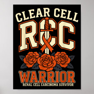 Affiche Ruban de survivant du carcinome rénal cancer du re