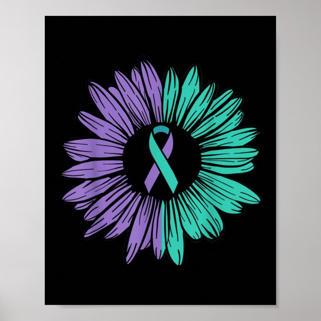 Affiche Ruban de tournesol de sensibilisation à la prévent (Devant)