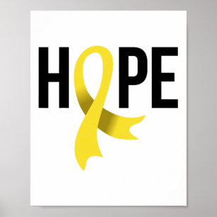 Affiche Ruban d'or du Mois de sensibilisation au cancer in