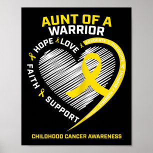 Affiche Ruban d'or pour la sensibilisation au cancer infan