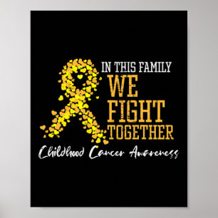 Affiche Ruban du cancer infantile que nous combattons ense