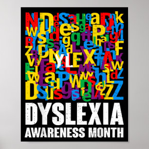 Affiche Ruban du mois de sensibilisation à la dyslexie spé