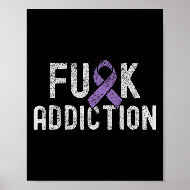 Affiche Ruban Fck Dépendance à la sensibilisation aux surd (Devant)