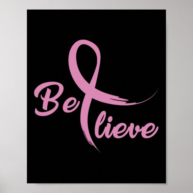 Affiche Ruban Lutte contre le cancer du sein (Devant)