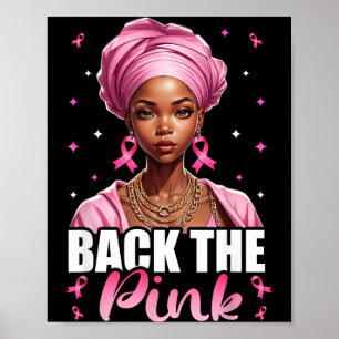 Affiche Ruban nk de sensibilisation au cancer du sein Afro