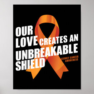 Affiche Ruban orange de sensibilisation au cancer du rein
