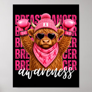 Affiche Ruban rose de sensibilisation au cancer du sein de