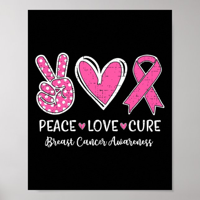 Affiche Ruban rose de sensibilisation au cancer du sein Lo (Devant)