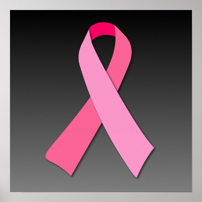 Affiche Ruban rose sur un dégradé sombre (Devant)