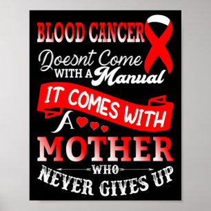 Affiche Ruban rouge de sensibilisation au cancer du sang M