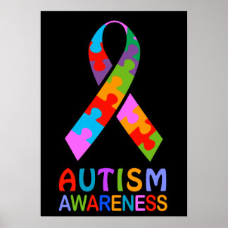 Affiche Ruban sensibilisation sur l'autisme