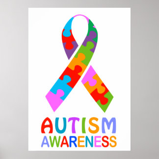 Affiche Ruban sensibilisation sur l'autisme