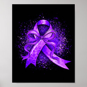 Affiche Ruban violet de sensibilisation à la maladie d'Alz