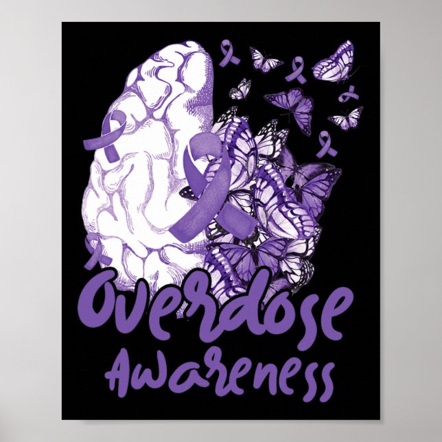 Affiche Ruban Violet de Sensibilisation à la Surdose de Dr (Devant)