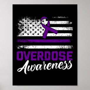 Affiche Ruban Violet de Sensibilisation à la Surdose de Dr