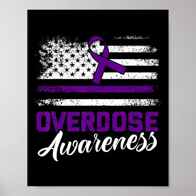 Affiche Ruban Violet de Sensibilisation à la Surdose de Dr (Devant)